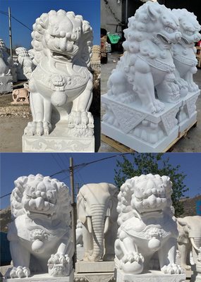 晚霞紅石雕獅子 運(yùn)泰園林的專(zhuān)業(yè)定制加工服務(wù)