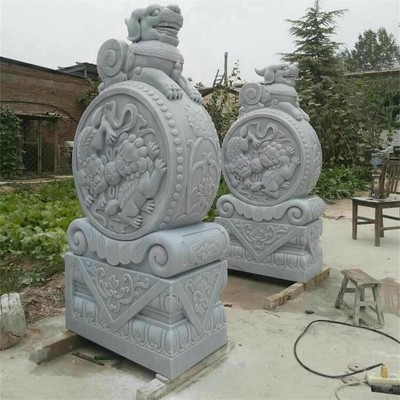 石雕抱鼓石加工與雕刻技藝全解析