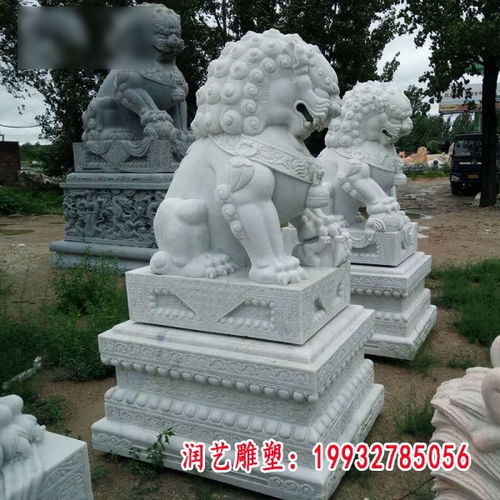 一對(duì)石雕石獅子 鄭州大理石雕塑獅子加工廠的石雕藝術(shù)探索