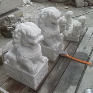 供應(yīng)漢白玉石雕石獅子、漢白玉石雕獅子制造商、漢白玉石雕獅子直銷